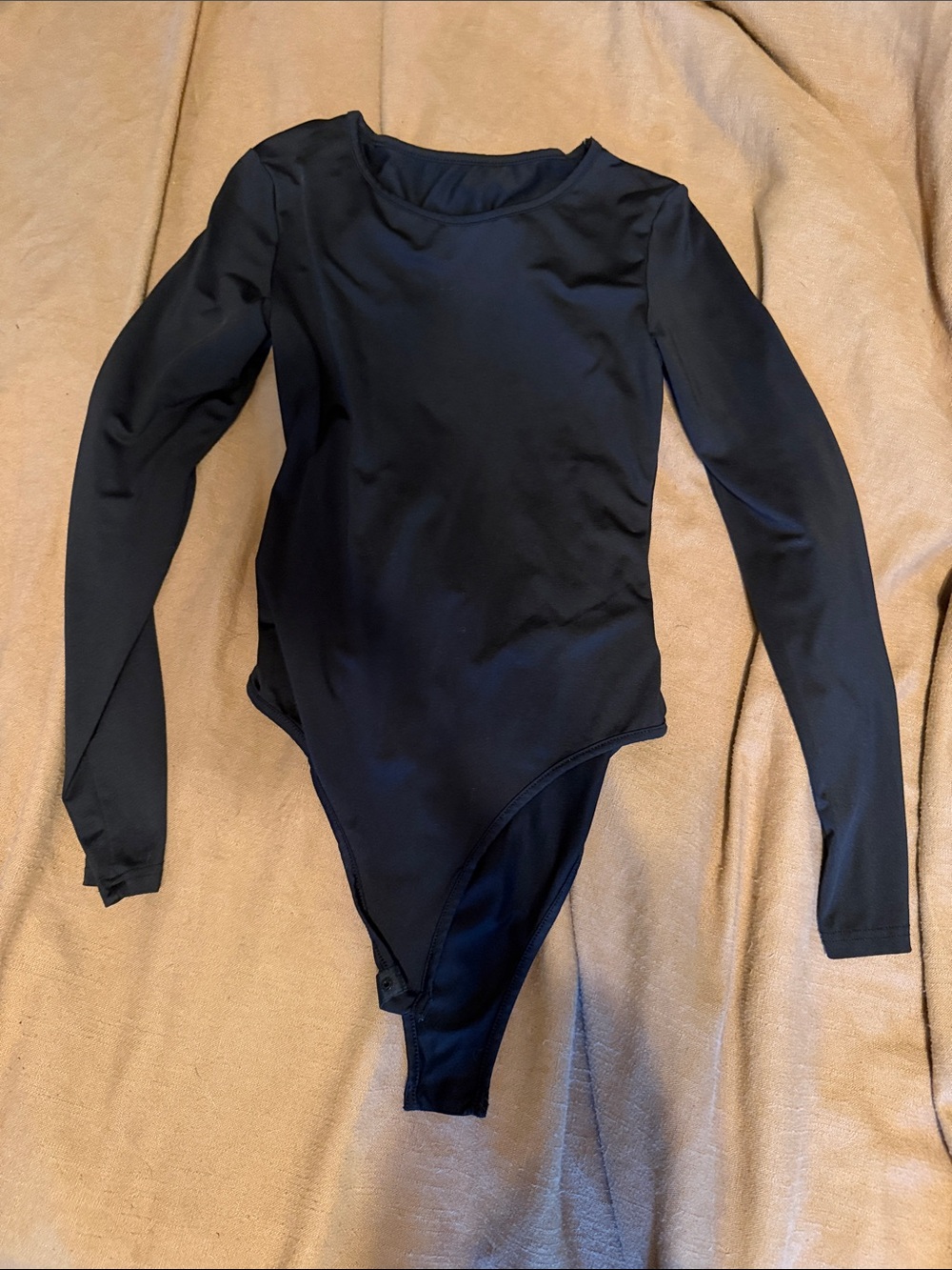 Kids Long-Sleeve Black One-Piece Bodysuit